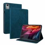 For Lenovo Tab K11 Plus Butterfly Flower Embossed Leather Tablet Case(Blue)