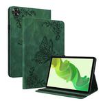 For Realme Pad 2 Butterfly Flower Embossed Leather Tablet Case(Green)