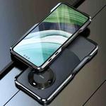 For Huawei Mate 60 Pro Sharp Edge Magnetic Shockproof Metal Frame Phone Case(Black)