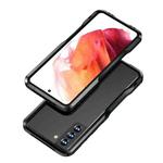 For Samsung Galaxy S21+ 5G Sharp Edge Magnetic Shockproof Metal Frame Phone Case(Black)