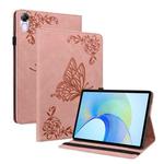 For Honor Pad X8 Pro/X9 Butterfly Flower Embossed Leather Tablet Case(Rose Gold)