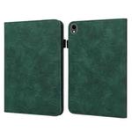For Samsung Galaxy Tab S9 Lace Flower Embossing Pattern PU Tablet Case(Green)