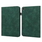 For Samsung Galaxy Tab A9+ Lace Flower Embossing Pattern PU Tablet Case(Green)