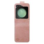 For Samsung Galaxy Z Flip5 Skin Feeling Oil Leather Texture PU + TPU Phone Case(Champagne)