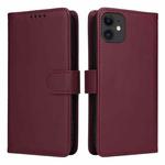 For iPhone 11 BETOPNICE BN-005 2 in 1 Detachable Imitate Genuine Leather Phone Case(Wine Red)