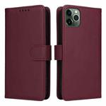 For iPhone 11 Pro Max BETOPNICE BN-005 2 in 1 Detachable Imitate Genuine Leather Phone Case(Wine Red)