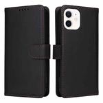 For iPhone 12 mini BETOPNICE BN-005 2 in 1 Detachable Imitate Genuine Leather Phone Case(Black)