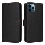 For iPhone 12 Pro Max BETOPNICE BN-005 2 in 1 Detachable Imitate Genuine Leather Phone Case(Black)
