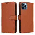 For iPhone 12 Pro Max BETOPNICE BN-005 2 in 1 Detachable Imitate Genuine Leather Phone Case(Brown)