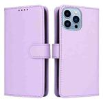 For iPhone 13 Pro Max BETOPNICE BN-005 2 in 1 Detachable Imitate Genuine Leather Phone Case(Light Purple)