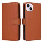 For iPhone 14 Plus BETOPNICE BN-005 2 in 1 Detachable Imitate Genuine Leather Phone Case(Brown)