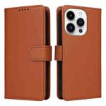 For iPhone 14 Pro BETOPNICE BN-005 2 in 1 Detachable Imitate Genuine Leather Phone Case(Brown)