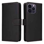 For iPhone 14 Pro Max BETOPNICE BN-005 2 in 1 Detachable Imitate Genuine Leather Phone Case(Black)