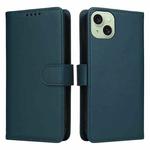 For iPhone 15 Plus BETOPNICE BN-005 2 in 1 Detachable Imitate Genuine Leather Phone Case(Blue)