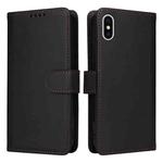 For iPhone X / XS BETOPNICE BN-005 2 in 1 Detachable Imitate Genuine Leather Phone Case(Black)