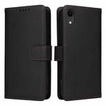 For iPhone XR BETOPNICE BN-005 2 in 1 Detachable Imitate Genuine Leather Phone Case(Black)