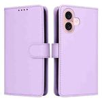 For iPhone 16 Plus BETOPNICE BN-005 2 in 1 Detachable Imitate Genuine Leather Phone Case(Light Purple)