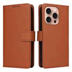 For iPhone 16 Pro BETOPNICE BN-005 2 in 1 Detachable Imitate Genuine Leather Phone Case(Brown)