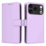For iPhone 17 Pro BETOPNICE BN-005 2 in 1 Detachable Imitate Genuine Leather Phone Case(Light Purple)