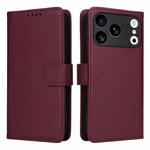 For iPhone 17 Pro BETOPNICE BN-005 2 in 1 Detachable Imitate Genuine Leather Phone Case(Wine Red)