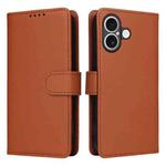 For iPhone 17 BETOPNICE BN-005 2 in 1 Detachable Imitate Genuine Leather Phone Case(Brown)