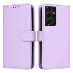 For Samsung Galaxy S21 Ultra BETOPNICE BN-005 2 in 1 Detachable Imitate Genuine Leather Phone Case(Light Purple)