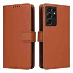For Samsung Galaxy S21 Ultra BETOPNICE BN-005 2 in 1 Detachable Imitate Genuine Leather Phone Case(Brown)
