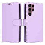 For Samsung Galaxy S22 Ultra BETOPNICE BN-005 2 in 1 Detachable Imitate Genuine Leather Phone Case(Light Purple)