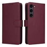 For Samsung Galaxy S23 BETOPNICE BN-005 2 in 1 Detachable Imitate Genuine Leather Phone Case(Wine Red)