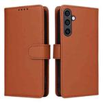 For Samsung Galaxy S23 FE 5G BETOPNICE BN-005 2 in 1 Detachable Imitate Genuine Leather Phone Case(Brown)