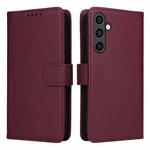 For Samsung Galaxy S23 FE 5G BETOPNICE BN-005 2 in 1 Detachable Imitate Genuine Leather Phone Case(Wine Red)