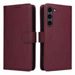 For Samsung Galaxy S23+ BETOPNICE BN-005 2 in 1 Detachable Imitate Genuine Leather Phone Case(Wine Red)