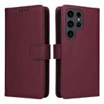 For Samsung Galaxy S23 Ultra BETOPNICE BN-005 2 in 1 Detachable Imitate Genuine Leather Phone Case(Wine Red)