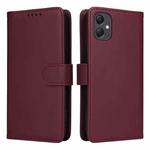 For Samsung Galaxy A05 BETOPNICE BN-005 2 in 1 Detachable Imitate Genuine Leather Phone Case(Wine Red)
