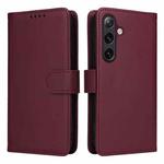 For Samsung Galaxy S24 5G BETOPNICE BN-005 2 in 1 Detachable Imitate Genuine Leather Phone Case(Wine Red)