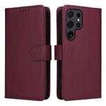 For Samsung Galaxy S24 Ultra 5G BETOPNICE BN-005 2 in 1 Detachable Imitate Genuine Leather Phone Case(Wine Red)