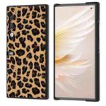 For Honor V Purse Black Edge Leopard PU Phone Case(Golden)