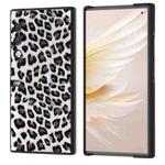 For Honor V Purse ABEEL Black Edge Leopard PU Phone Case(Silver)