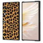 For Honor V Purse Black Edge Leopard PU Phone Case(Leopard)