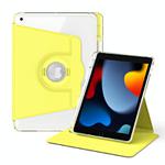 For iPad Pro 9.7 / 9.7 2018 / 2017 360 Rotation Detachable Clear Acrylic Leather Tablet Case(Yellow)