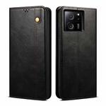 For Xiaomi Redmi K60 Ultra / 13T Oil Wax Crazy Horse Texture Leather Phone Case(Black)