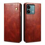 For Xiaomi Redmi Note 13 Pro Oil Wax Crazy Horse Texture Leather Phone Case(Brown)