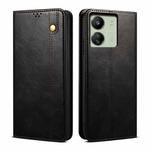 For Xiaomi Redmi 13C / Poco C65 Oil Wax Crazy Horse Texture Leather Phone Case(Black)