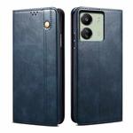 For Xiaomi Redmi 13C / Poco C65 Oil Wax Crazy Horse Texture Leather Phone Case(Blue)