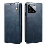 For Xiaomi Redmi K70E Oil Wax Crazy Horse Texture Leather Phone Case(Blue)