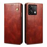 For Xiaomi Redmi 13C 5G Global Oil Wax Crazy Horse Texture Leather Phone Case(Brown)