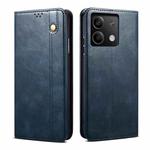 For Xiaomi Redmi 13C 5G Global Oil Wax Crazy Horse Texture Leather Phone Case(Blue)