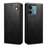 For Xiaomi Redmi Note 13 4G Global Oil Wax Crazy Horse Texture Leather Phone Case(Black)