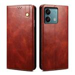 For Xiaomi Redmi Note 13 4G Global Oil Wax Crazy Horse Texture Leather Phone Case(Brown)