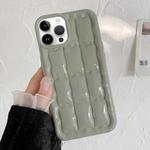 For iPhone 12 Pro Max 3D Grid Texture TPU Phone Case(Green)